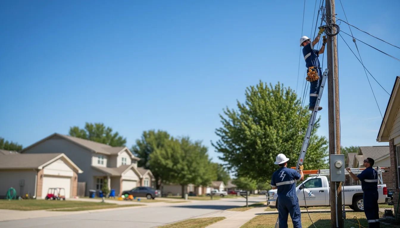 Residential electrician providing installation services in Carlyle, IL